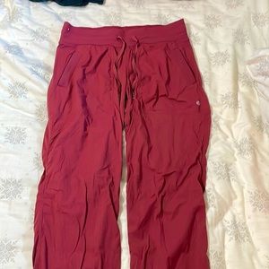 Lululemon burgundy active pants, size 8